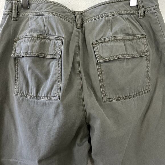 Women's Light Green Cotton Khaki Pants by Kim Rogers Sz. 14 Casual Boho - Picture 4 of 9